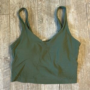 Lululemon align tank top bra with pads sz 6 Army green
